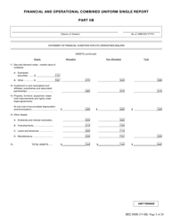 Form X-17A-5 (SEC Form 2430) Part IIB Focus Report, Page 5