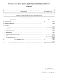 Form X-17A-5 (SEC Form 2430) Part IIB Focus Report, Page 8