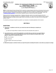 FWS Form 3-200-10A Federal FWS License/Permit Application Form: Migratory Bird - Special Purpose - Salvage, Page 2