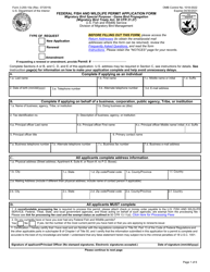 FWS Form 3-200-10E Federal Fish and Wildlife Permit Application Form: Special Purpose - Migratory Game Bird Propagation