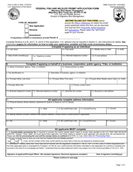 FWS Form 3-200-12 Federal Fish and Wildlife Permit Application Form: Migratory Bird - Raptor Propagation
