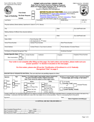 Document preview: FWS Form 3-200-15A Permit Application/Order Form: Eagle Parts for Native American Religious Purposes