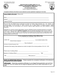 FWS Form 3-200-15A Permit Application/Order Form: Eagle Parts for Native American Religious Purposes, Page 3