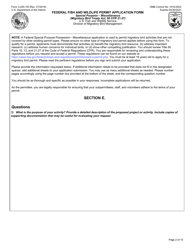 FWS Form 3-200-10F Federal Fish and Wildlife Permit Application Form: Migratory Bird Special Purpose - Miscellaneous, Page 2