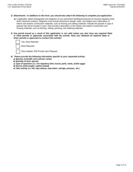 FWS Form 3-200-10F Federal Fish and Wildlife Permit Application Form: Migratory Bird Special Purpose - Miscellaneous, Page 3