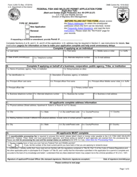 Document preview: FWS Form 3-200-72 Federal Fish and Wildlife Permit Application Form: Eagle Nest Take