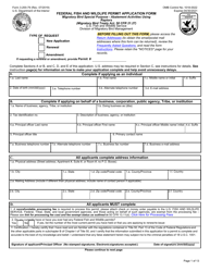 Document preview: FWS Form 3-200-79 Permit Application Form: Special Purpose: Abatement Activities Using Raptors