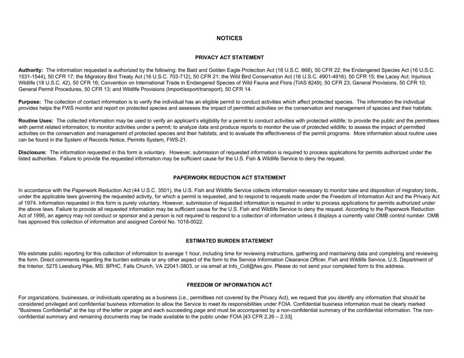 FWS Form 3-202-9 Migratory Bird Depredation - Annual Report, Page 3