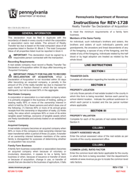 Form REV-1728 Realty Transfer Tax Declaration of Acquisition - Pennsylvania, Page 3