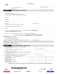 Form REV-1737-A Inheritance Tax Return - Nonresident Decedent - Pennsylvania, Page 3
