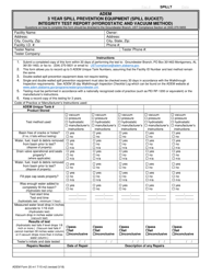 ADEM Form 20 &quot;3 Year Spill Prevention Equipment (Spill Bucket) Integrity Test Report (Hydrostatic and Vacuum Method)&quot; - Alabama