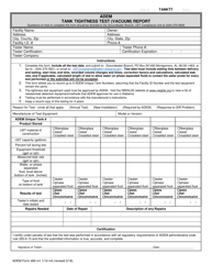 Document preview: ADEM Form 485 Tank Tightness Test (Vacuum) Report - Alabama