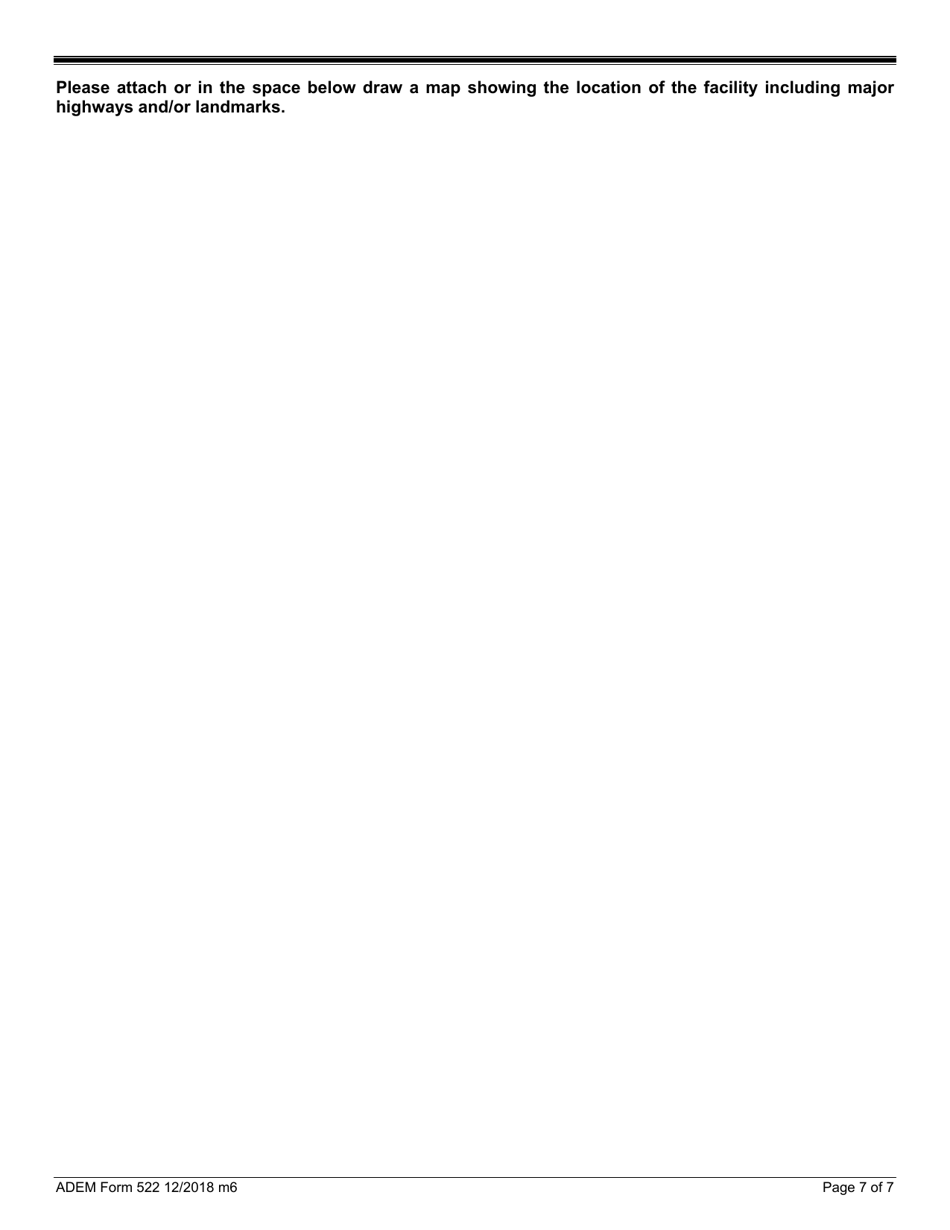 ADEM Form 522 Notice of Intent - Npdes General Permit Number Alg640000 - Alabama, Page 7