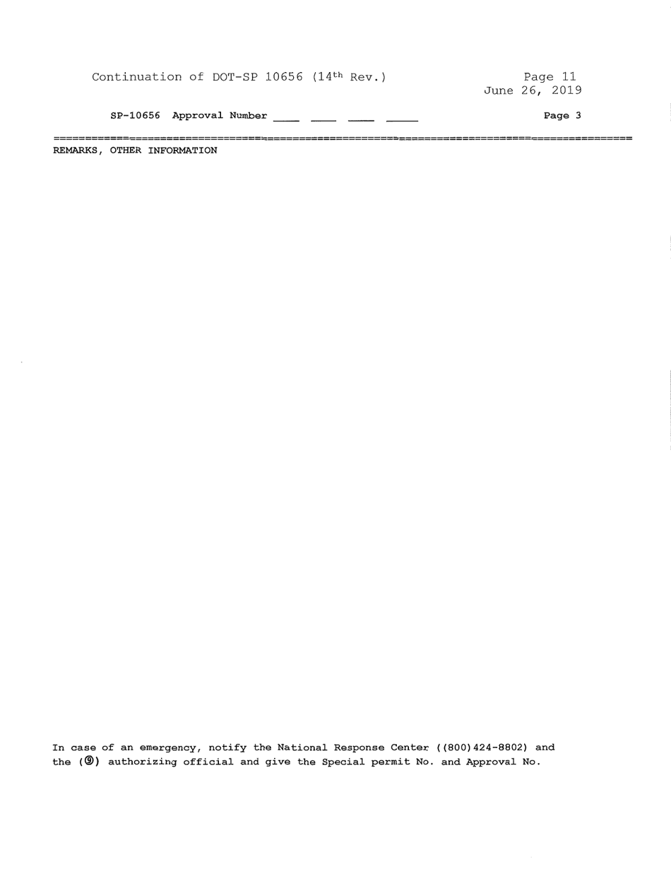 Form DOT-SP10656 Annex A Shipment Approval Form, Page 3