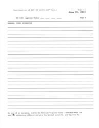 Form DOT-SP11406 Annex A Shipment Approval Form, Page 3