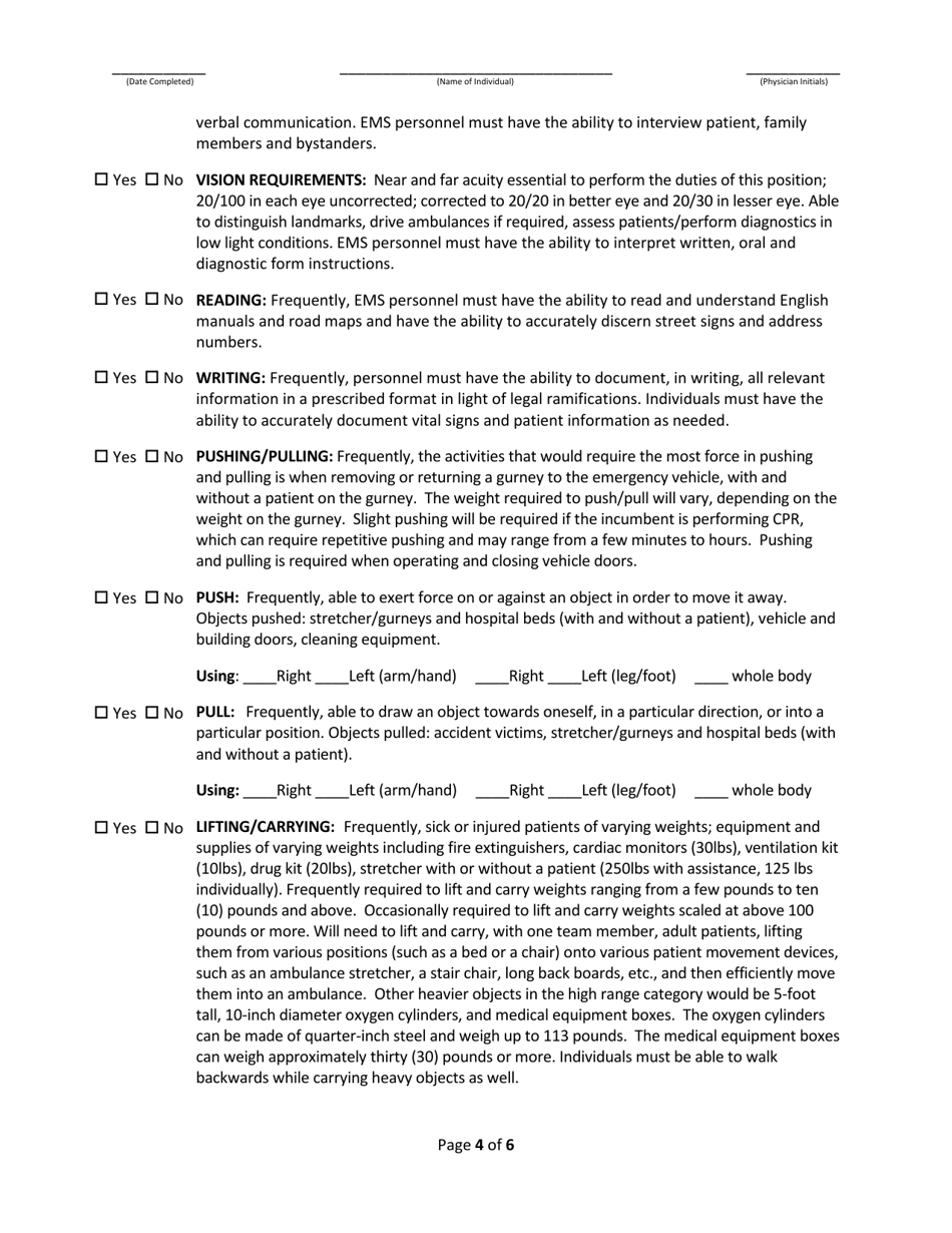 Essential Job Functions Analysis - Alabama, Page 4