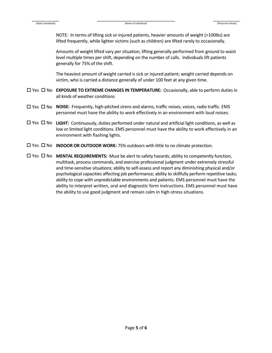 Essential Job Functions Analysis - Alabama, Page 5
