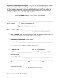 Foreign Professional Limited Liability Company (Pllc) Application for Registration - Alabama, Page 3