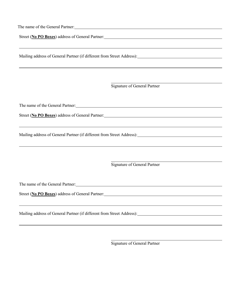 Domestic Limited Partnership (Lp) Certificate of Information - Alabama, Page 2