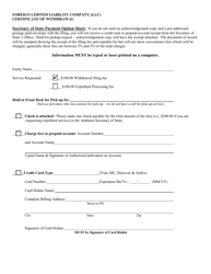 Foreign Limited Liability Company (LLC) Certificate of Withdrawal - Alabama, Page 3