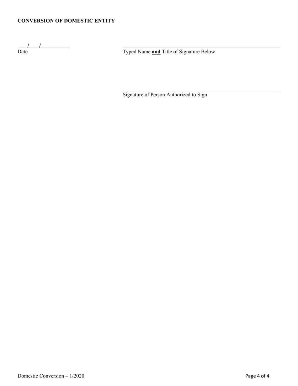 Conversion of a Domestic Entity - Alabama, Page 4