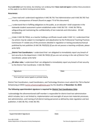 Form 05-20-009 Level 1 &amp; 2 Test Security Agreement - Alaska, Page 6