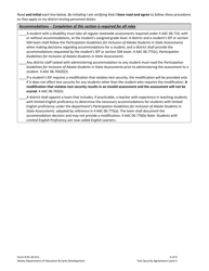 Form 05-20-011 Level 4 Test Security Agreement - Alaska, Page 4