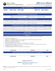 Iris Access Affidavit - Alaska, Page 3