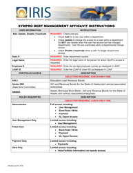 Sympro Debt Management User Affidavit - Alaska