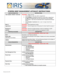 Document preview: Sympro Debt Management User Affidavit - Alaska
