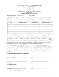 Document preview: Assignment to 42-hour/4-day Work Schedule Pursuant to Loa 20-co-065 Between the State of Alaska and the Alaska Correctional Officers Association Representing the Correctional Officers Unit - Alaska