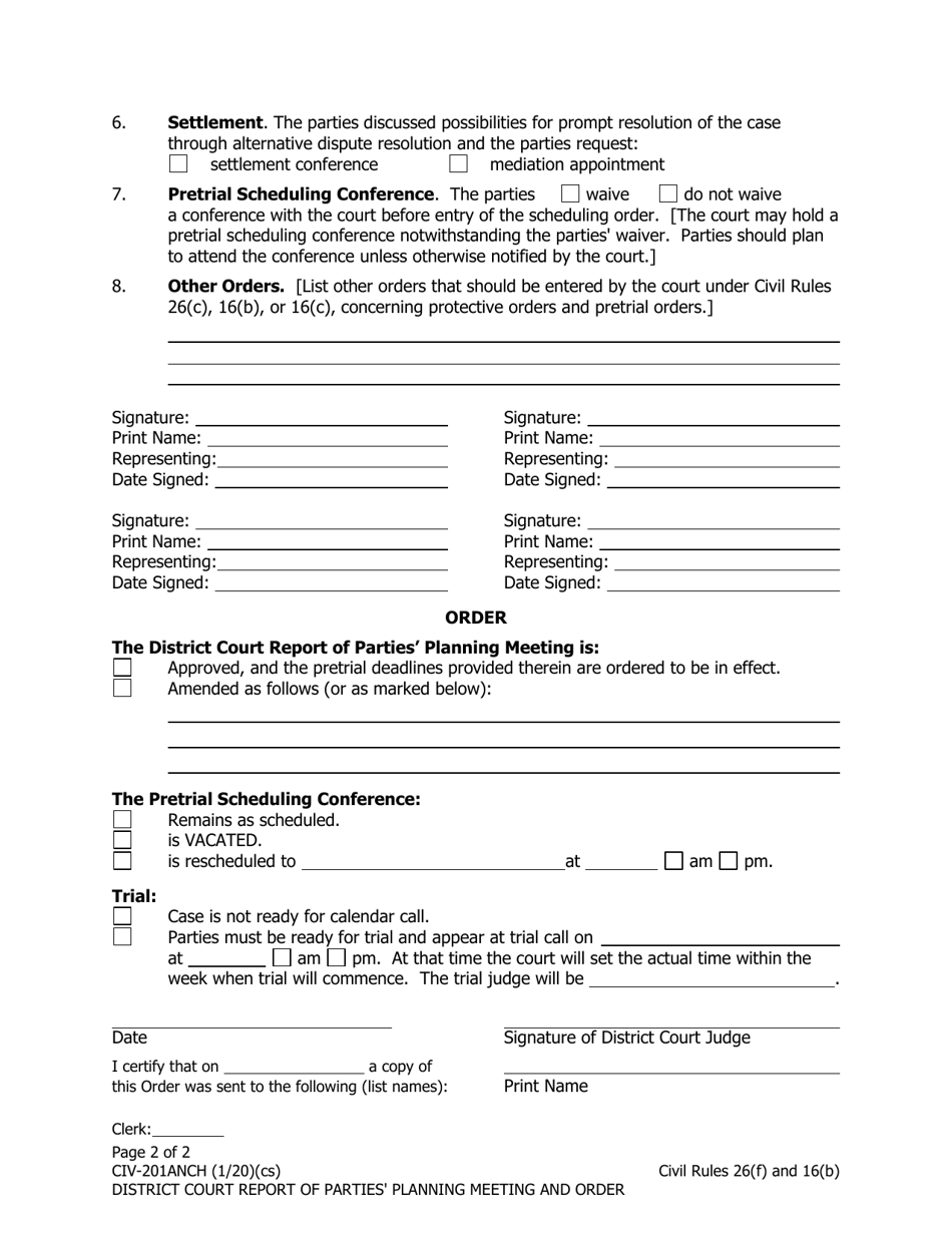 Form CIV-201 ANCH Download Fillable PDF or Fill Online District Court ...