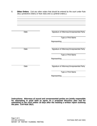 Form CIV-203 Report of Parties&#039; Planning Meeting - Alaska, Page 4