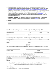 Form CIV-484 Settlement Agreement and Order Dismissing Case - Alaska, Page 2