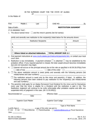 Document preview: Form DL-150 Restitution Judgement - Alaska