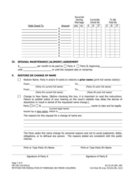 Form DR-100 Petition for Dissolution of Marriage (No Minor Children) - Alaska, Page 7
