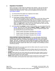 Form DR-371 Response to Motion to Modify Another State&#039;s Child Support Order - Alaska, Page 2