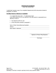 Form DR-371 Response to Motion to Modify Another State&#039;s Child Support Order - Alaska, Page 5