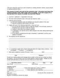 Form DV-133-M Request to Dissolve Protective Order (Multiple Petitioners) - Alaska, Page 2