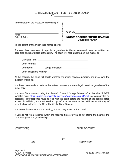 Form PG-624  Printable Pdf