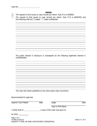 Form TF-800 Request to Seal or Make Case Records Confidential - Alaska, Page 2