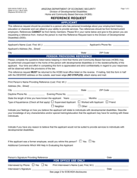 Document preview: Form DDD-0403A Reference Request - Arizona