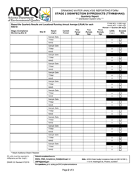 Form DWAR33 Drinking Water Analysis Reporting Form - Stage 2 Disinfection Byproducts (Tthm&amp;haa5) Quarterly Report - Arizona, Page 2
