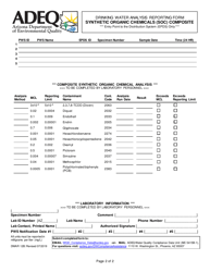 Form DWAR12B Drinking Water Analysis Reporting Form - Synthetic Organic Chemicals (Soc) Composite - Arizona, Page 2