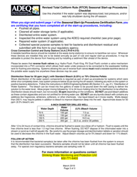 Revised Total Coliform Rule (Rtcr) Seasonal Start-Up Procedures Certification Form - Arizona, Page 3