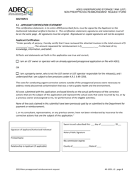 Ust Program Non-preapproved Reimbursement Request Under Arizona Revised Statutes (A.r.s.) 49-1051(J)(2) - Arizona, Page 8
