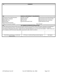 Form UST-1002EZ Notification for Underground Storage Tanks - Arizona, Page 3