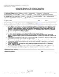 Form ED-107-IDW Instructor Training Course Approval Application - Arizona, Page 5
