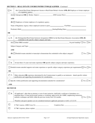 Form ED-101 Real Estate Instructor Approval/Renewal/Change Application - Arizona, Page 3