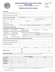 Form LI-243 Renewal Application - Arizona